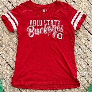 Women's Red Ohio State Buckeyes Short Sleeve Tee